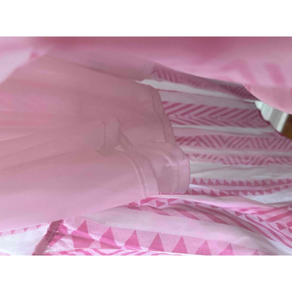 Umgee Strap Dress Women Size Medium Pink Striped Tiered Sleeveless Casual Summer - Picture 4 of 8